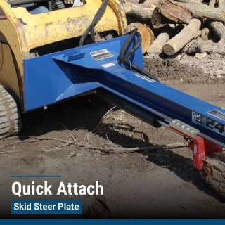 Iron and Oak Log Splitter | 24-Ton | Skid Steer Mount