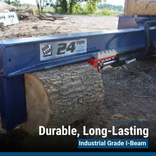 Iron and Oak Log Splitter | 24-Ton | Skid Steer Mount