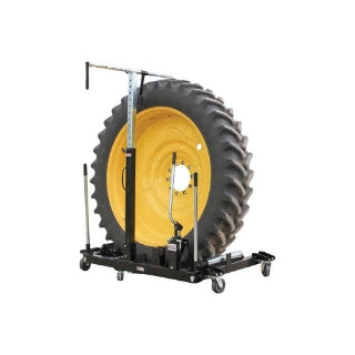 K&M Mfg Wheel Dolly | For Semi & Tractor Tires | 3,800-Lb. Load Capacity | Black Powder Coat