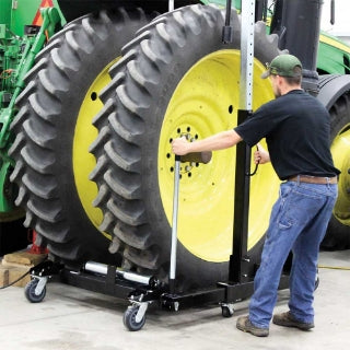 K&M Mfg Wheel Dolly | For Semi & Tractor Tires | 3,800-Lb. Load Capacity | Black Powder Coat