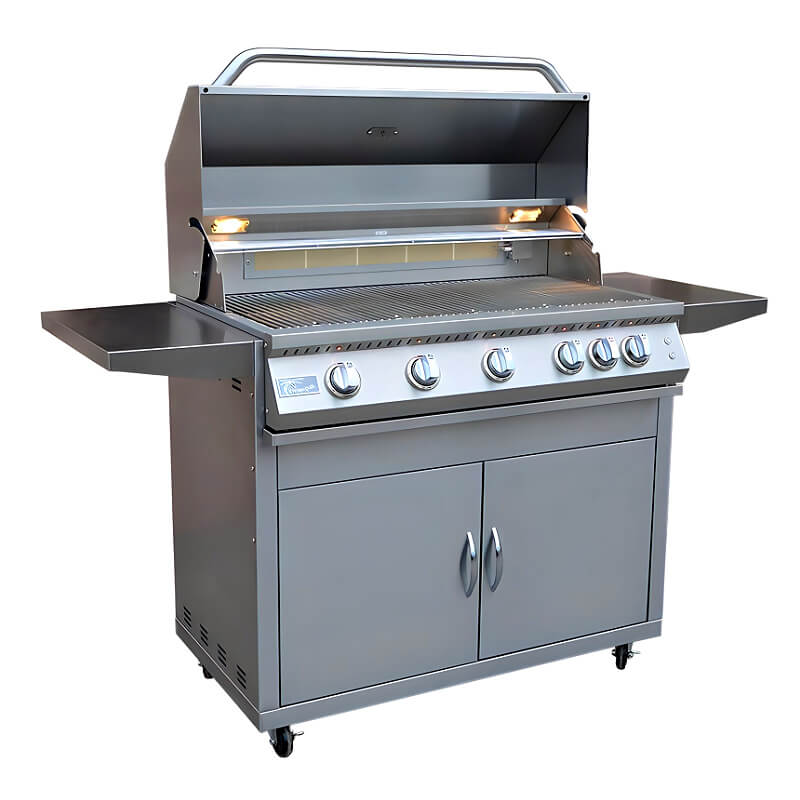 Kokomo Grills Professional 40-Inch 5-Burner Portable Gas Grill – 87,000 BTU with Infrared Back Burner & Rotisserie Ready