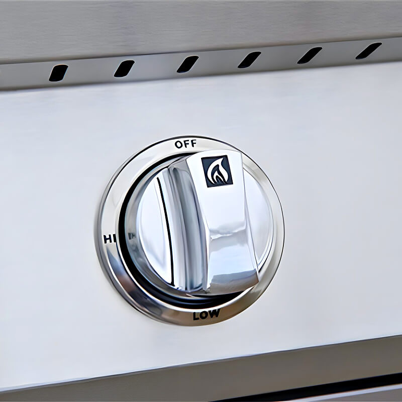 Kokomo Grills St. John BBQ Island – 32-Inch 4-Burner Gas Grill with L-Shaped Bar - Outdoor Kitchen Island