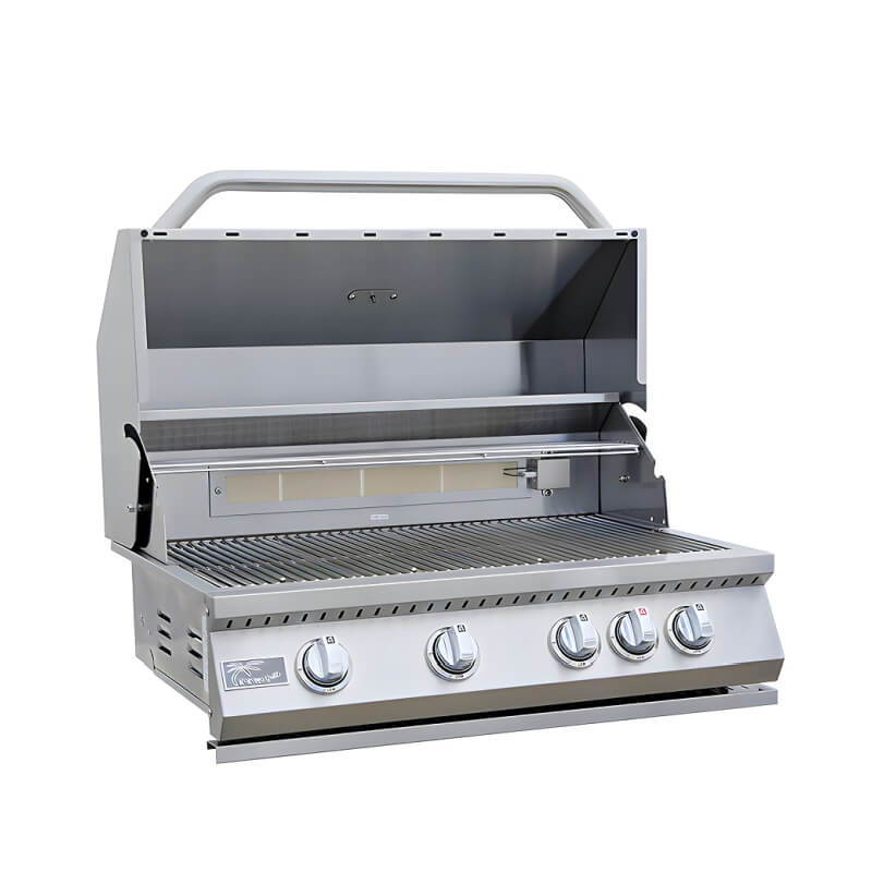 KoKoMo Grills KoKoMo 7 ft. 6 in. Grill Island Package – 32-Inch 4-Burner Gas Grill with Power Burner - Outdoor Kitchen Island