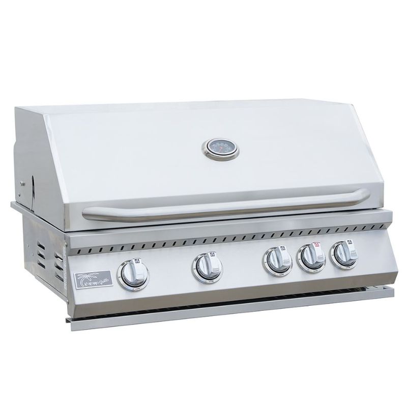 KoKoMo Grills KoKoMo 7 ft. 6 in. Grill Island Package – 32-Inch 4-Burner Gas Grill with Power Burner - Outdoor Kitchen Island