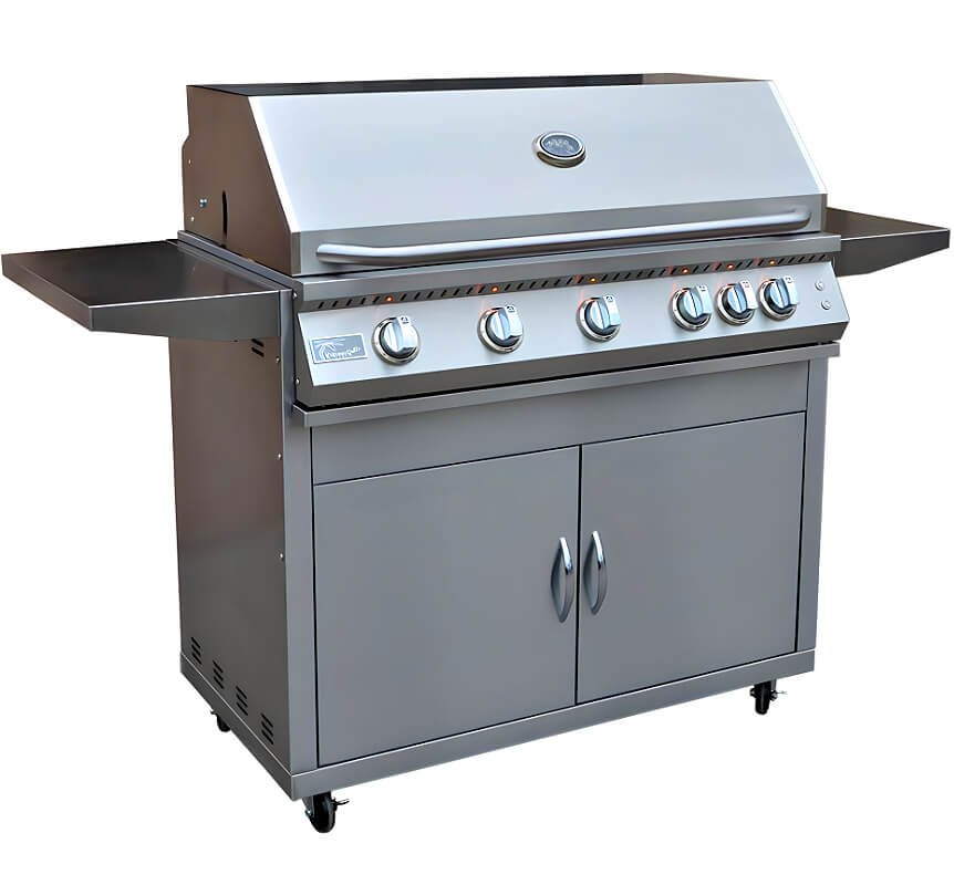 Kokomo Grills Professional 40-Inch 5-Burner Portable Gas Grill – 87,000 BTU with Infrared Back Burner & Rotisserie Ready