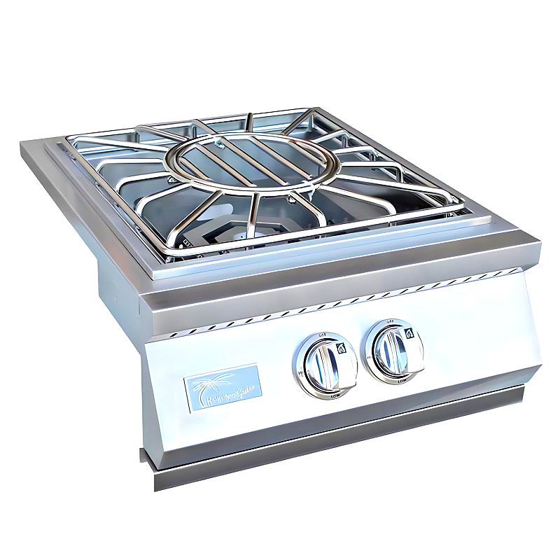 KoKoMo Grills KoKoMo 7 ft. 6 in. Grill Island Package – 32-Inch 4-Burner Gas Grill with Power Burner - Outdoor Kitchen Island