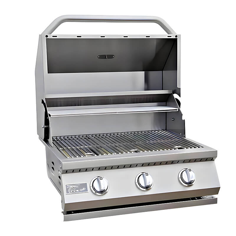Kokomo Grills Mini Maui 6 ft. Square Bar Top Island – 26-Inch Built-In Gas Grill - Outdoor Kitchen Island