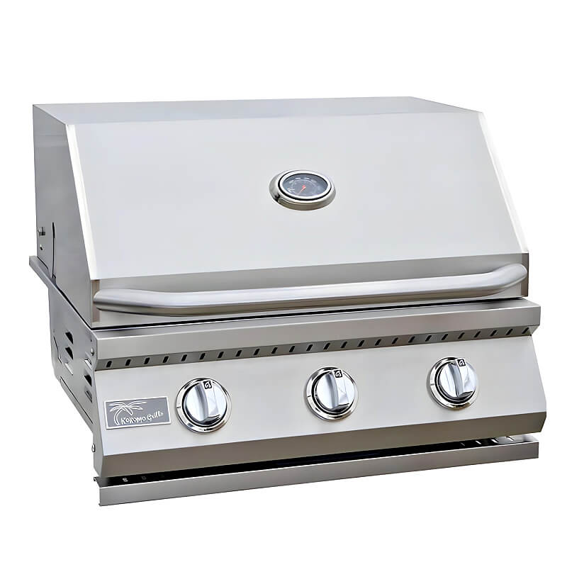 Kokomo Grills Mini Maui 6 ft. Square Bar Top Island – 26-Inch Built-In Gas Grill - Outdoor Kitchen Island