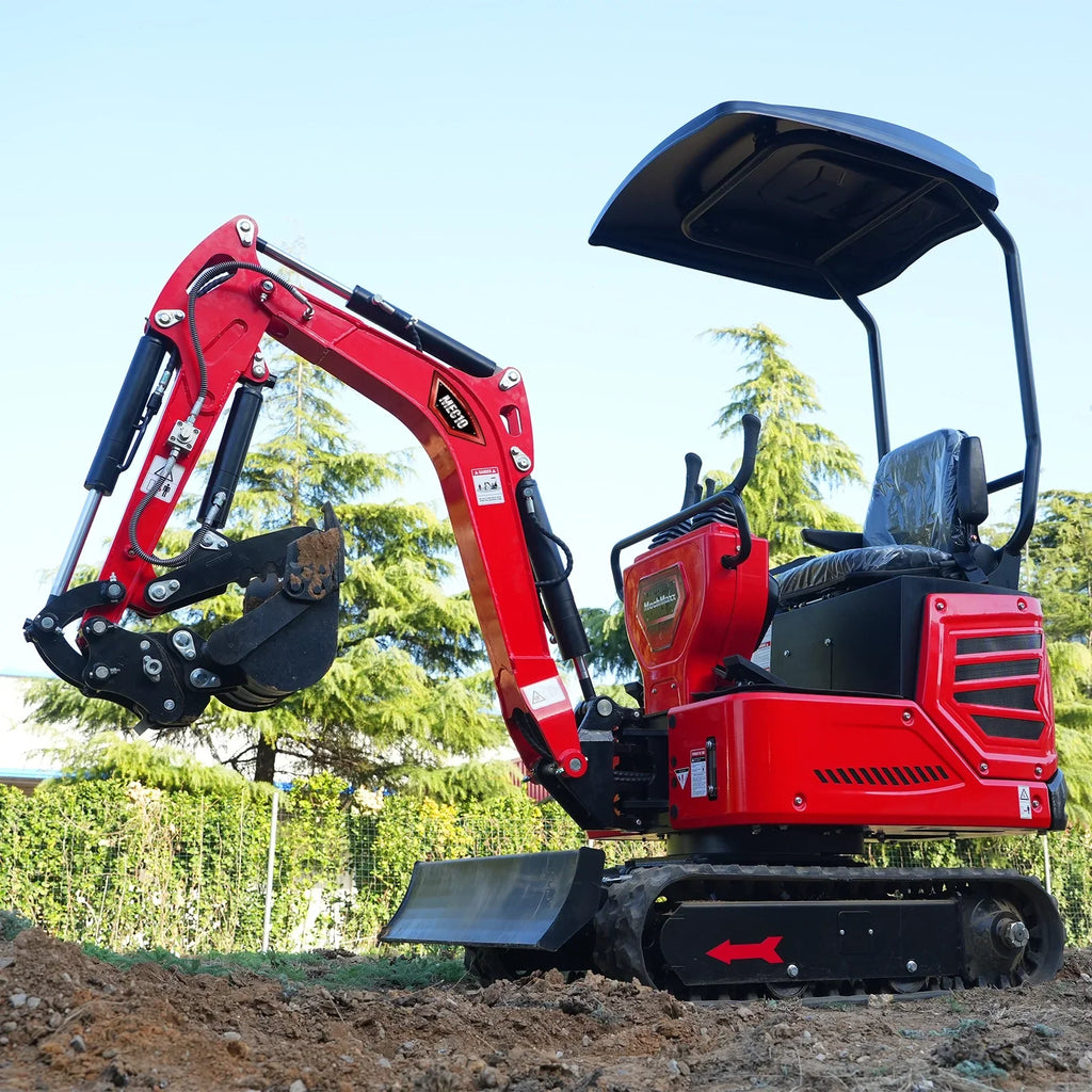 MechMaxx 1 Ton Mini Excavator – Honda GX390 Engine, 65.7" Dig Depth, 2280 lb Compact Mini Excavator (MEC10)