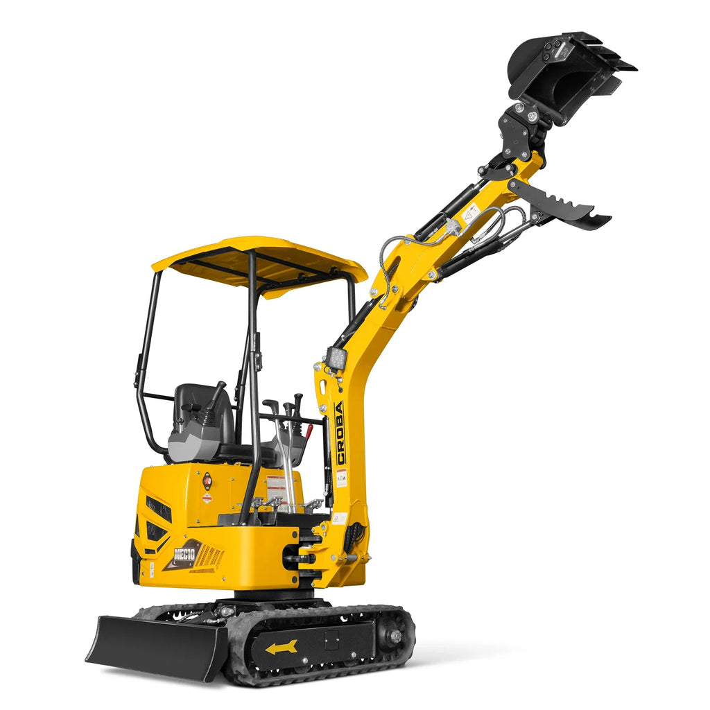 MechMaxx 1 Ton Mini Excavator – 14HP Briggs & Stratton Vanguard Engine, 65.7" Dig Depth, Compact Excavator (MEC10)