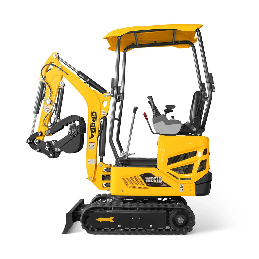 MechMaxx 1 Ton Mini Excavator – 14HP Briggs & Stratton Vanguard Engine, 65.7" Dig Depth, Compact Excavator (MEC10)