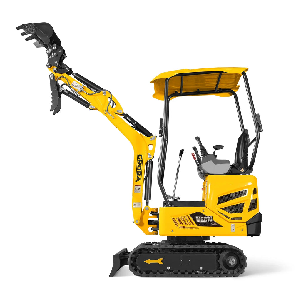 MechMaxx 1 Ton Mini Excavator – 14HP Briggs & Stratton Vanguard Engine, 65.7" Dig Depth, Compact Excavator (MEC10)