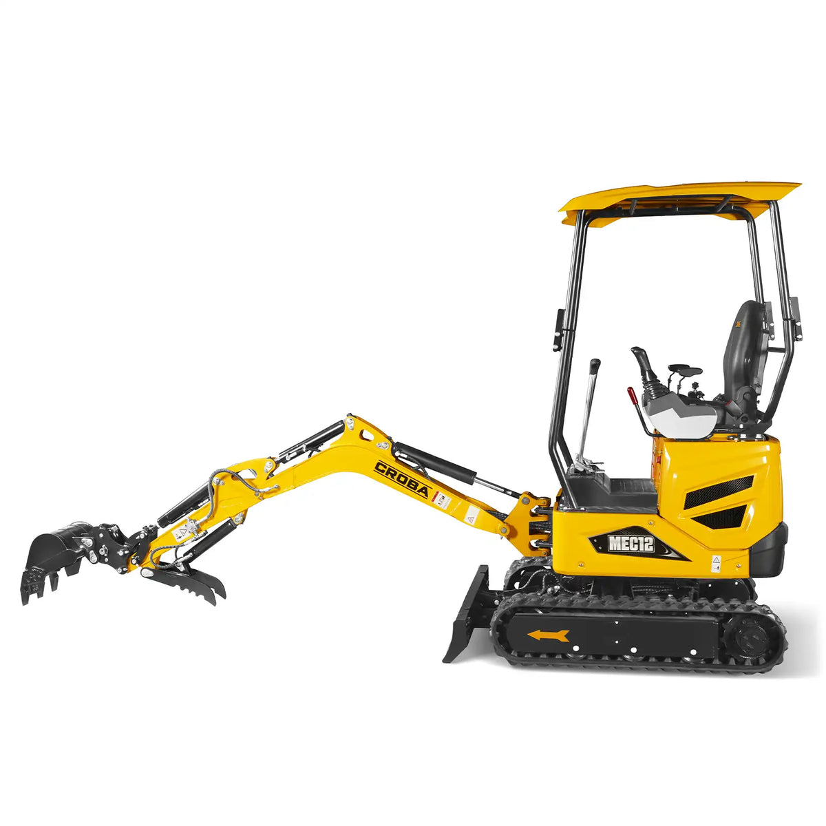 MechMaxx 1.2 Ton Mini Excavator – Kubota D722 Diesel Engine, 65.7" Dig Depth, 2700 lb Compact Excavator (MEC12)