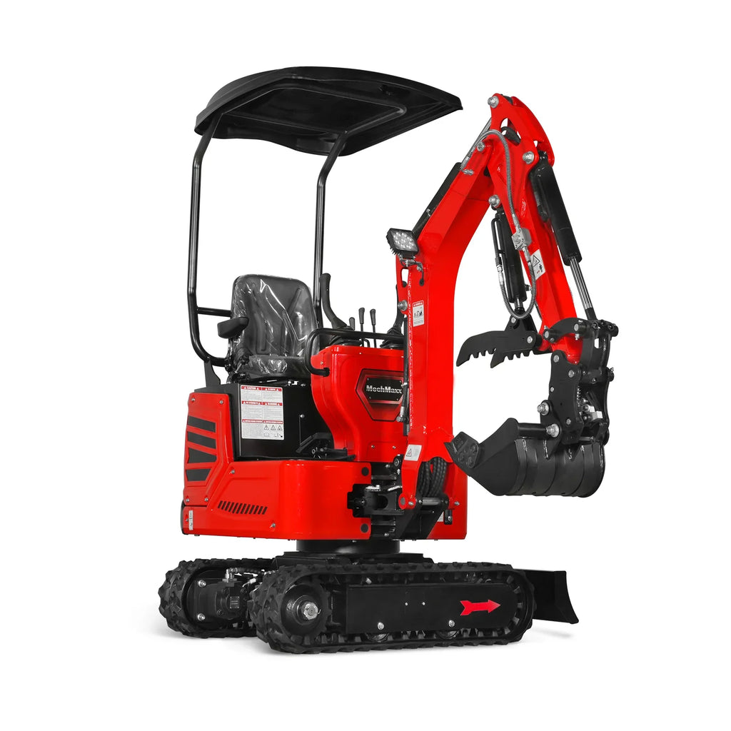 MechMaxx 1 Ton Mini Excavator – Honda GX390 Engine, 65.7" Dig Depth, 2280 lb Compact Mini Excavator (MEC10)