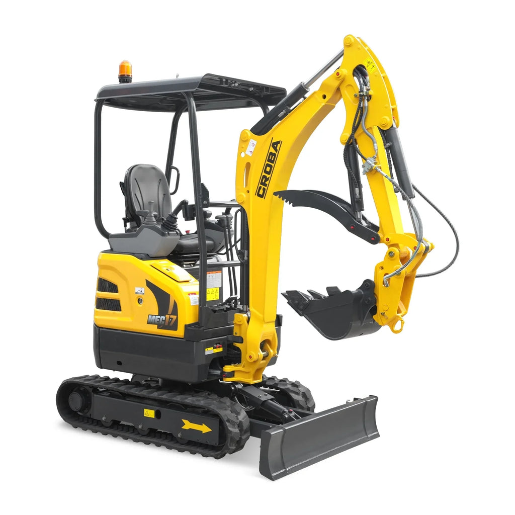 MechMaxx 1.7 Ton Mini Excavator – Kubota D902 Diesel Engine, 95" Dig Depth, 4,190 lb Compact Excavator (MEC17PRO)