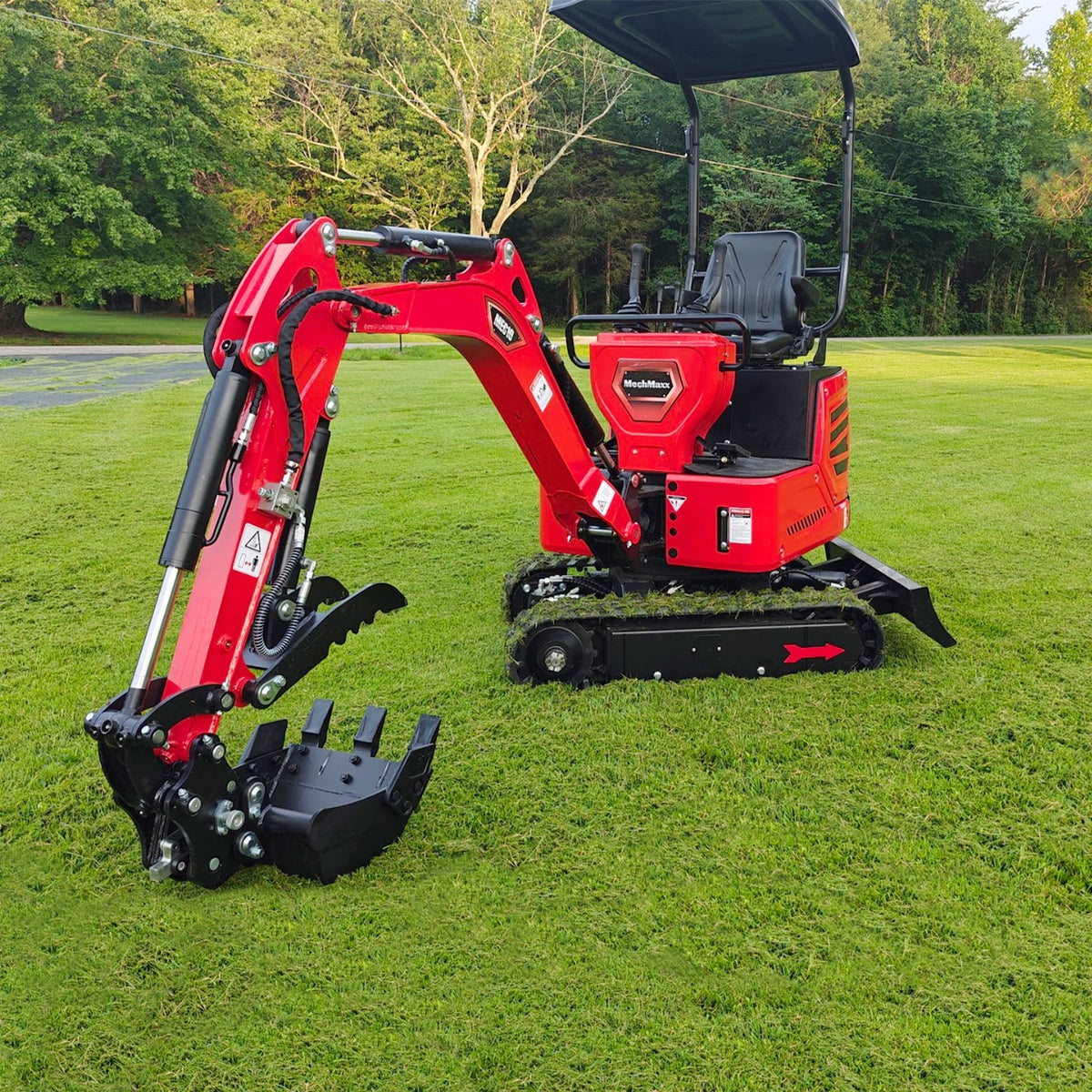 MechMaxx 1 Ton Mini Excavator – Honda GX390 Engine, 65.7" Dig Depth, 2280 lb Compact Mini Excavator (MEC10)