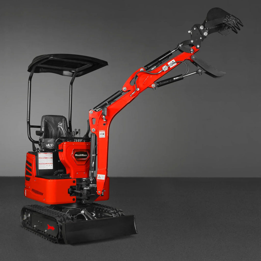 MechMaxx 1 Ton Mini Excavator – Honda GX390 Engine, 65.7" Dig Depth, 2280 lb Compact Mini Excavator (MEC10)