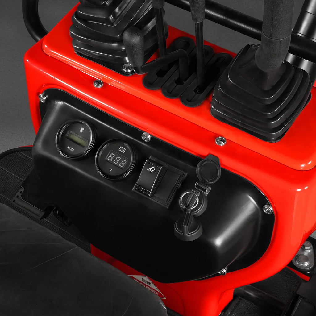 MechMaxx 1 Ton Mini Excavator – Honda GX390 Engine, 65.7" Dig Depth, 2280 lb Compact Mini Excavator (MEC10)