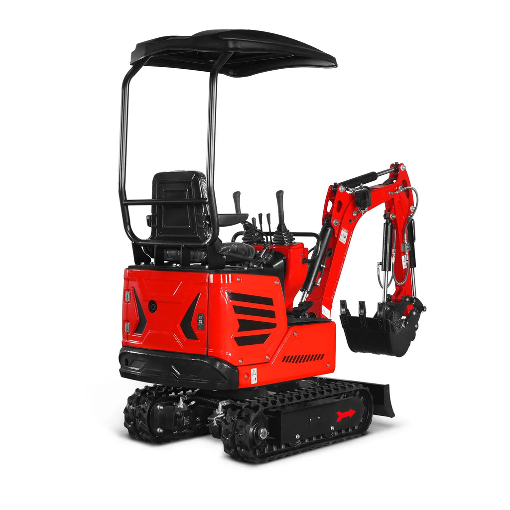 MechMaxx 1 Ton Mini Excavator – Honda GX390 Engine, 65.7" Dig Depth, 2280 lb Compact Mini Excavator (MEC10)