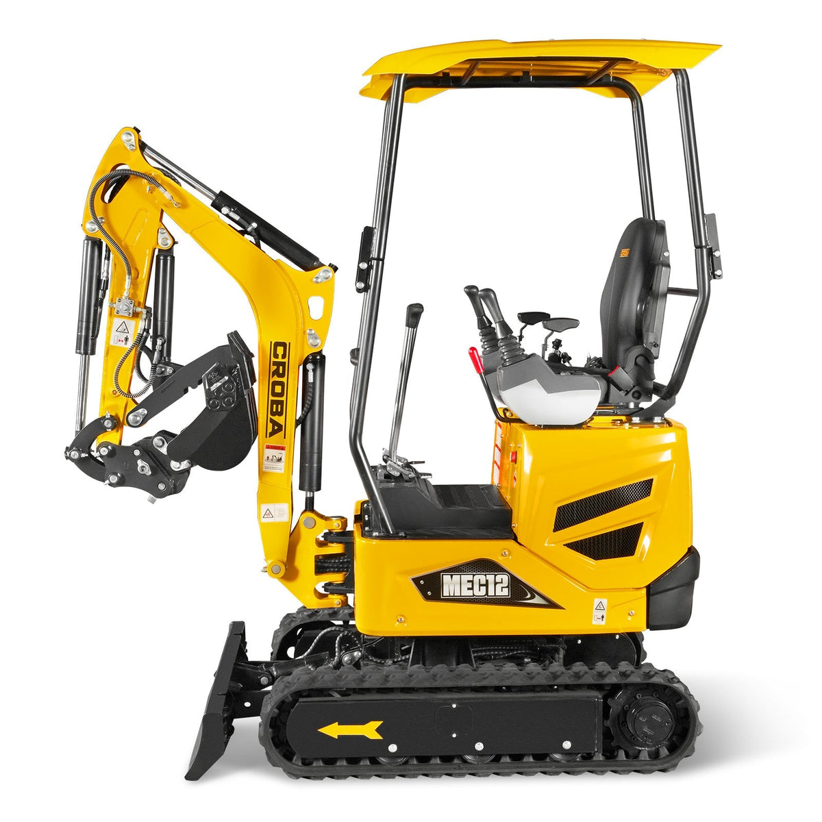 MechMaxx 1.2 Ton Mini Excavator – Kubota D722 Diesel Engine, 65.7" Dig Depth, 2700 lb Compact Excavator (MEC12)
