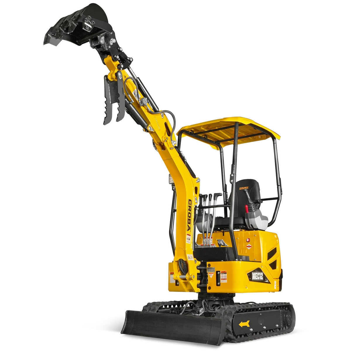 MechMaxx 1.2 Ton Mini Excavator – Kubota D722 Diesel Engine, 65.7" Dig Depth, 2700 lb Compact Excavator (MEC12)