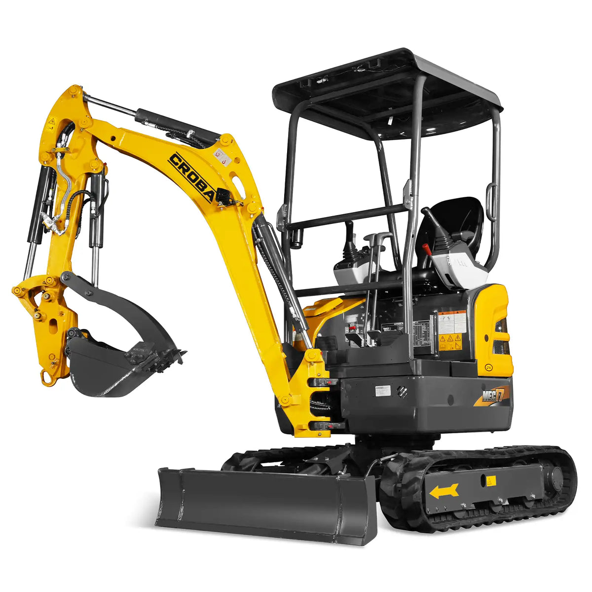 MechMaxx 1.7 Ton Mini Excavator – Kubota D902 Diesel Engine, 89" Dig Depth, 4,145 lb Compact Excavator (MEC17)