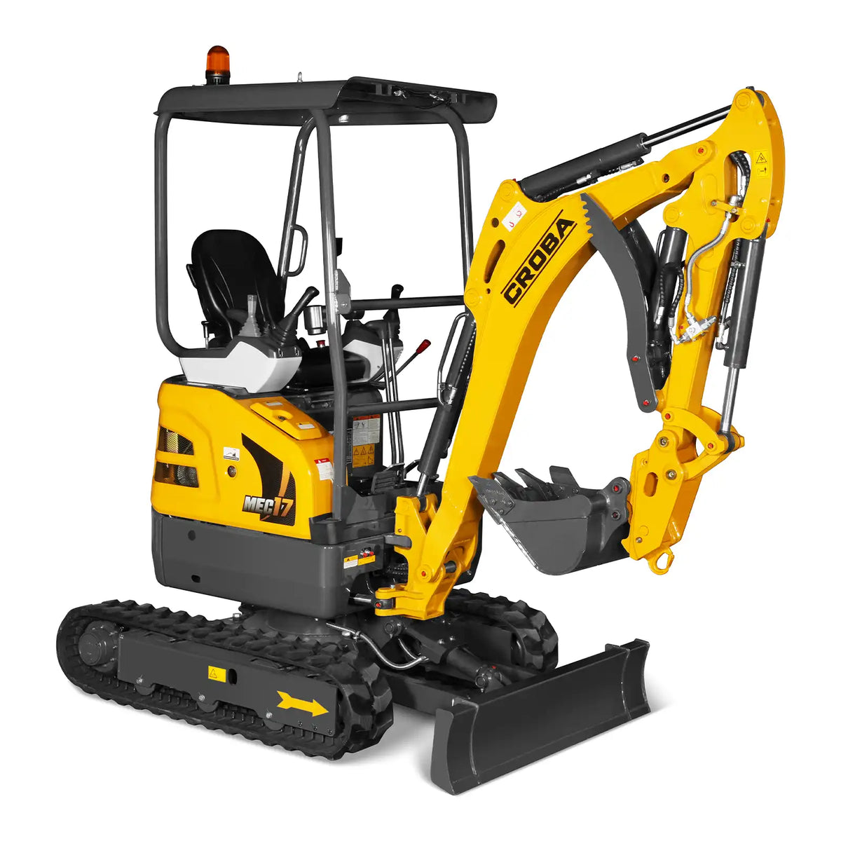 MechMaxx 1.7 Ton Mini Excavator – Kubota D902 Diesel Engine, 89" Dig Depth, 4,145 lb Compact Excavator (MEC17)