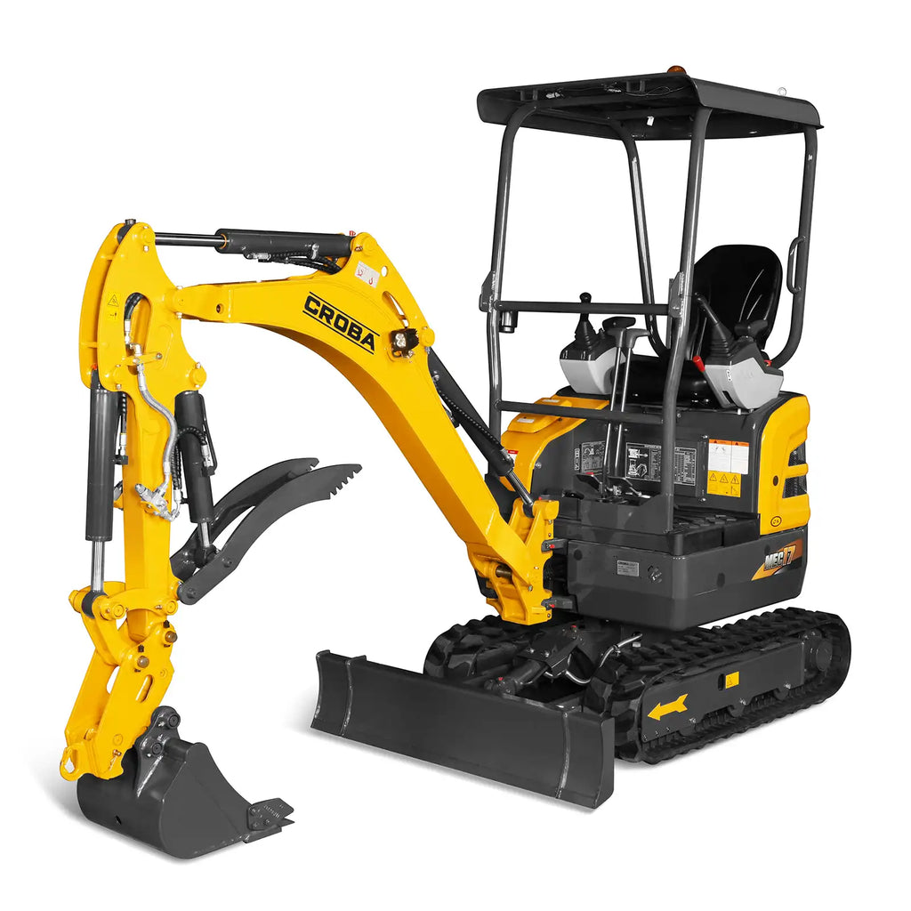 MechMaxx 1.7 Ton Mini Excavator – Kubota D902 Diesel Engine, 89" Dig Depth, 4,145 lb Compact Excavator (MEC17)