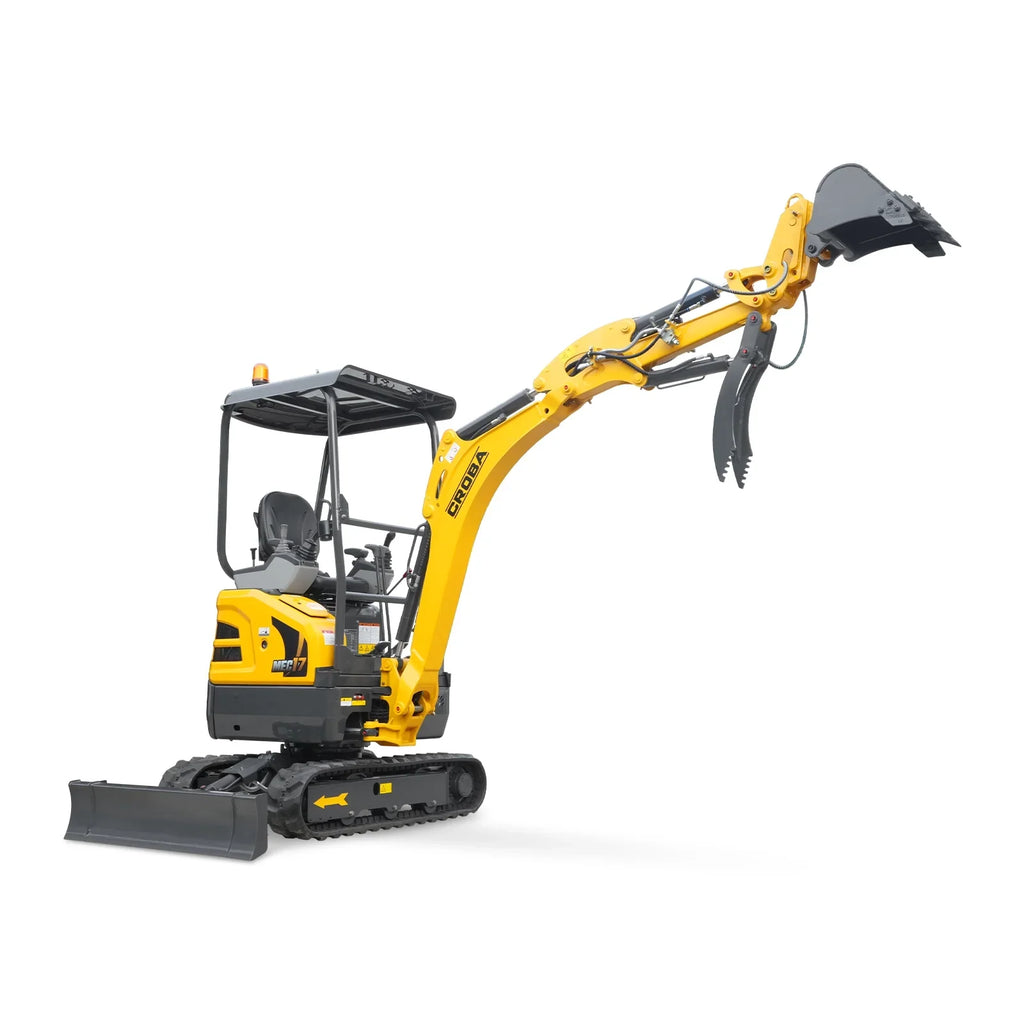 MechMaxx 1.7 Ton Mini Excavator – Kubota D902 Diesel Engine, 95" Dig Depth, 4,190 lb Compact Excavator (MEC17PRO)