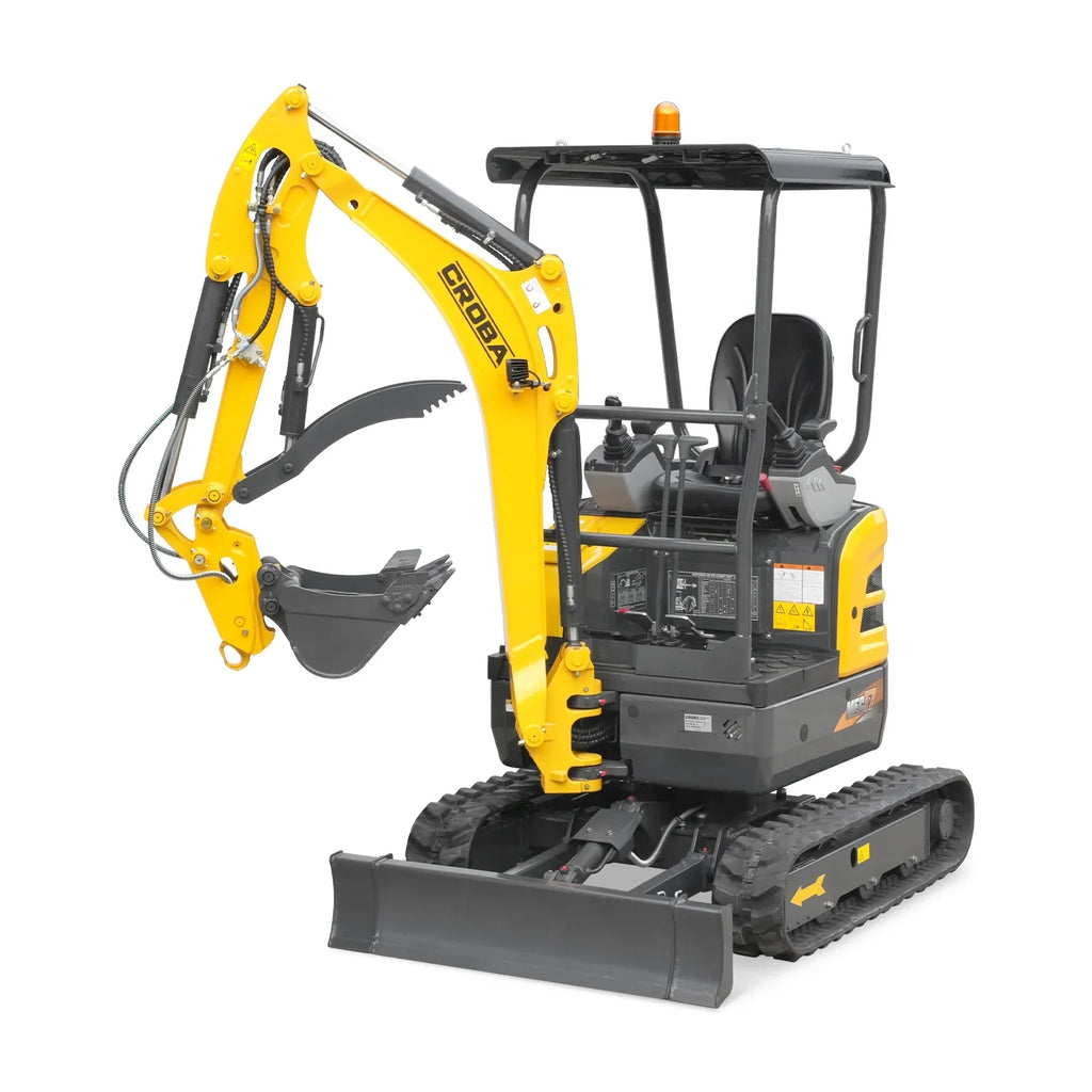 MechMaxx 1.7 Ton Mini Excavator – Kubota D902 Diesel Engine, 95" Dig Depth, 4,190 lb Compact Excavator (MEC17PRO)