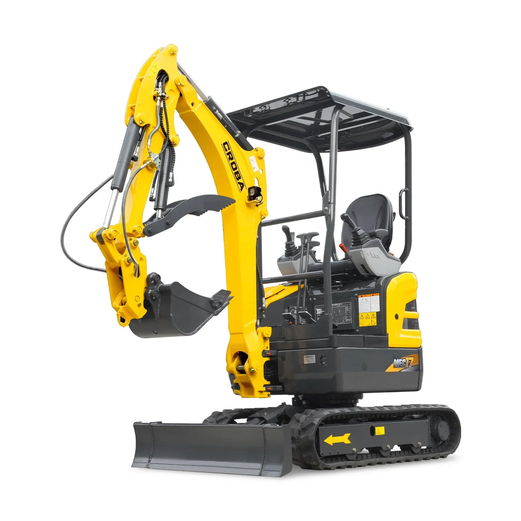 MechMaxx 1.7 Ton Mini Excavator – Kubota D902 Diesel Engine, 95" Dig Depth, 4,190 lb Compact Excavator (MEC17PRO)