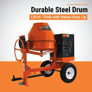 Brave Concrete Mixer | 9 Cu. Ft. Steel Drum | Honda GX270