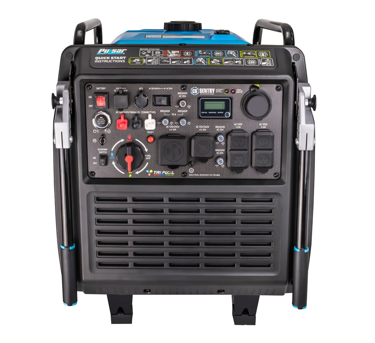 Pulsar 10,500 Watt Tri-Fuel Inverter Generator with CO Sentry