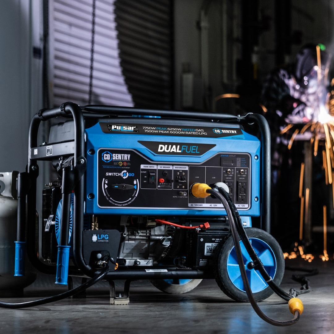 Pulsar 7,750 Watt Dual-Fuel Portable Generator with CO Sentry
