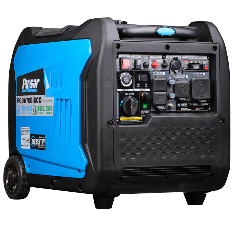 Pulsar 7,250 Watt Dual-Fuel Inverter Generator with CO Sentry