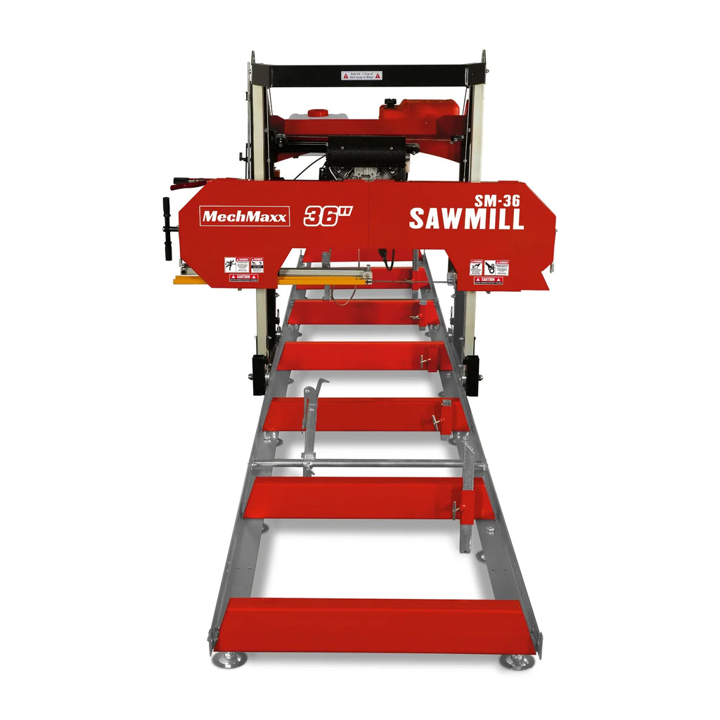 MechMaxx 36" MAX Portable Sawmill, 25HP 688cc HONDA GX690 V-Twin Engine, 35" Board Width, 20' Track Length, SM36-HMAX