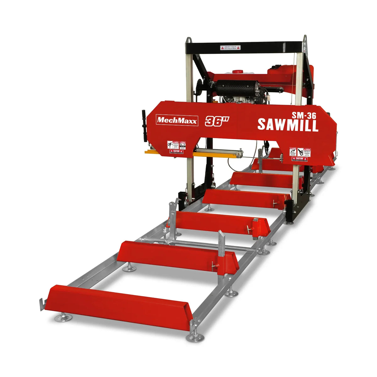 MechMaxx 36" MAX Portable Sawmill, 25HP 688cc HONDA GX690 V-Twin Engine, 35" Board Width, 20' Track Length, SM36-HMAX