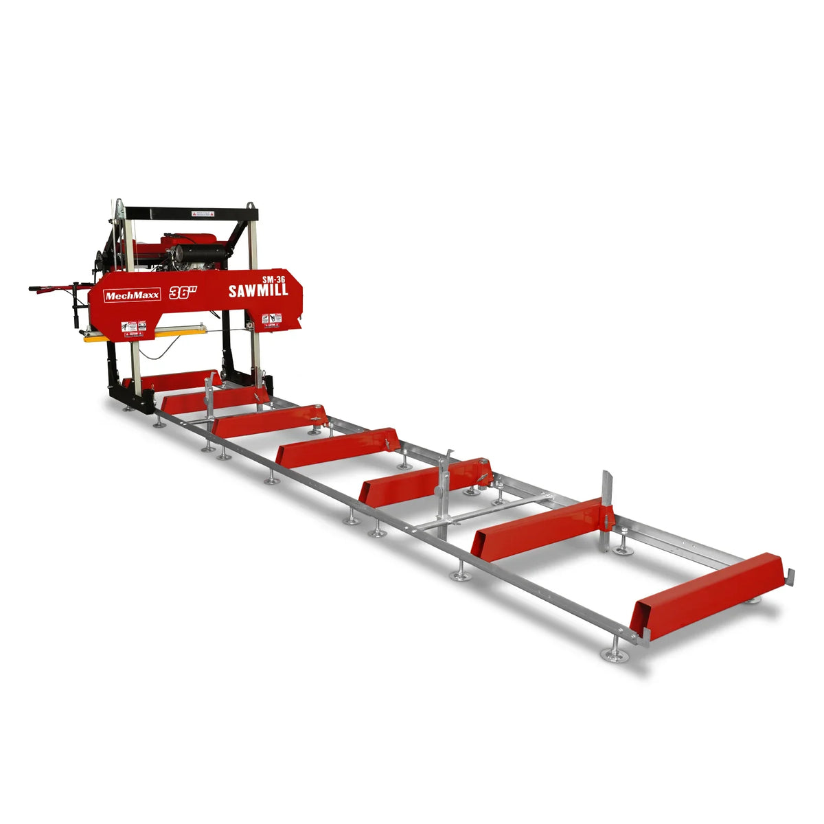 MechMaxx 36" MAX Portable Sawmill, 25HP 688cc HONDA GX690 V-Twin Engine, 35" Board Width, 20' Track Length, SM36-HMAX