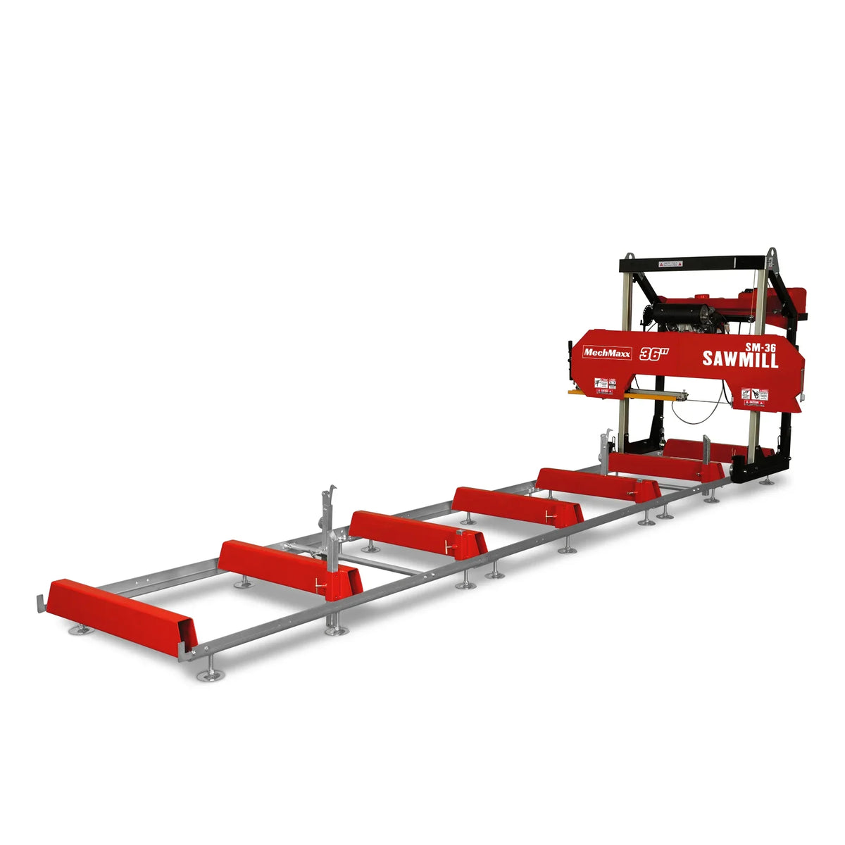 MechMaxx 36" MAX Portable Sawmill, 25HP 688cc HONDA GX690 V-Twin Engine, 35" Board Width, 20' Track Length, SM36-HMAX