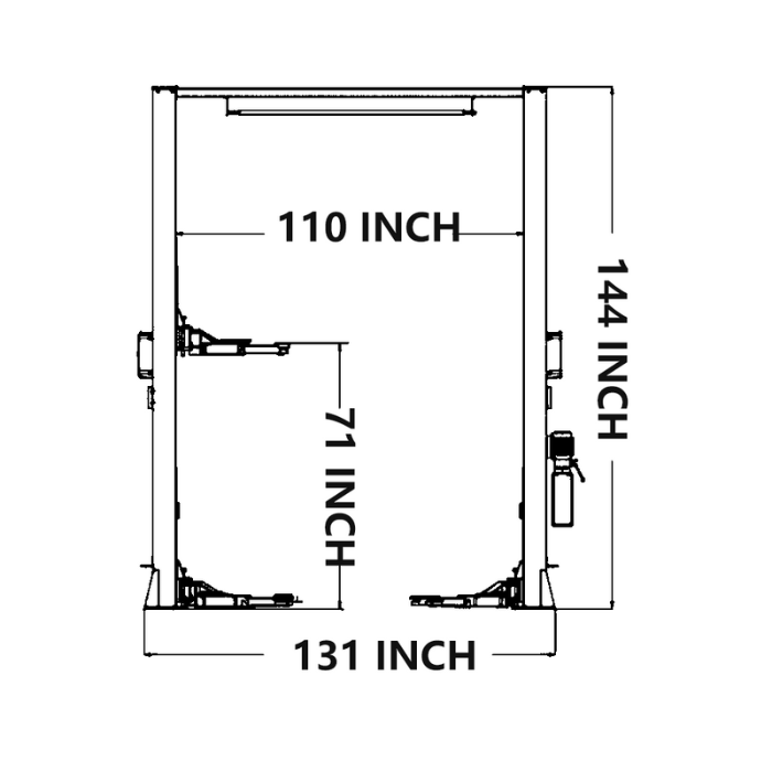 Katool 12,000 lb 2 Post Vehicle Lift - KT-AM120SD Heavy-Duty Shop Lift