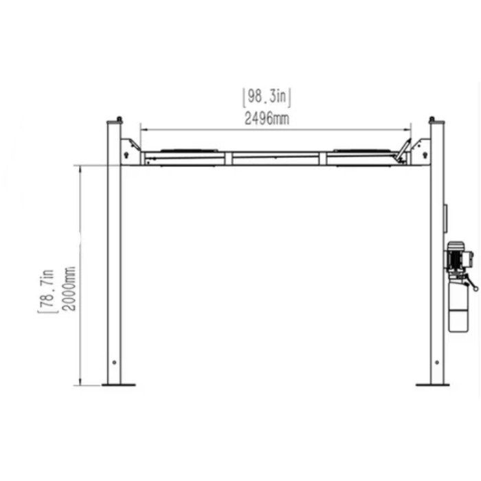 Katool 11,000 lb 4 Post Vehicle Lift - KT-4H110 - Heavy Duty Shop Lift