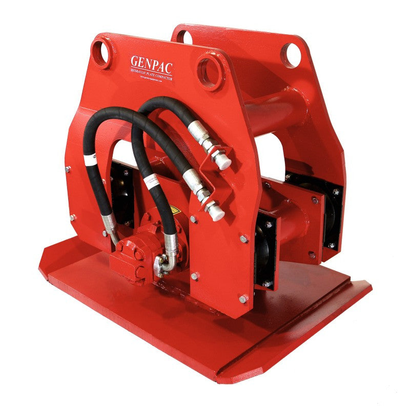 Pin-On Hydraulic Plate Compactor Excavator Attachment for 34,000 to 66,000 lb Excavators | Gentec GE980