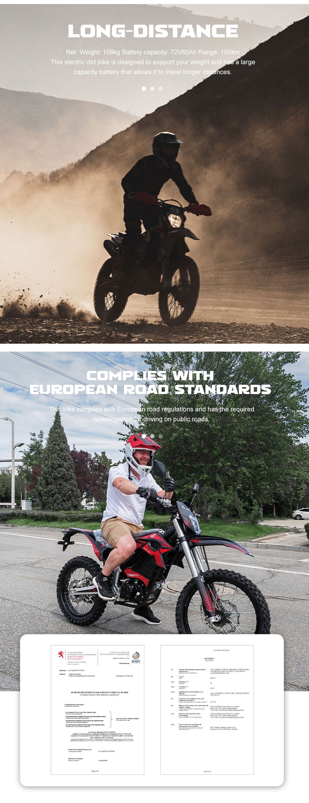 MotoTec Venom 72V/50Ah 12,000W Off-Road Electric Dirt Bike