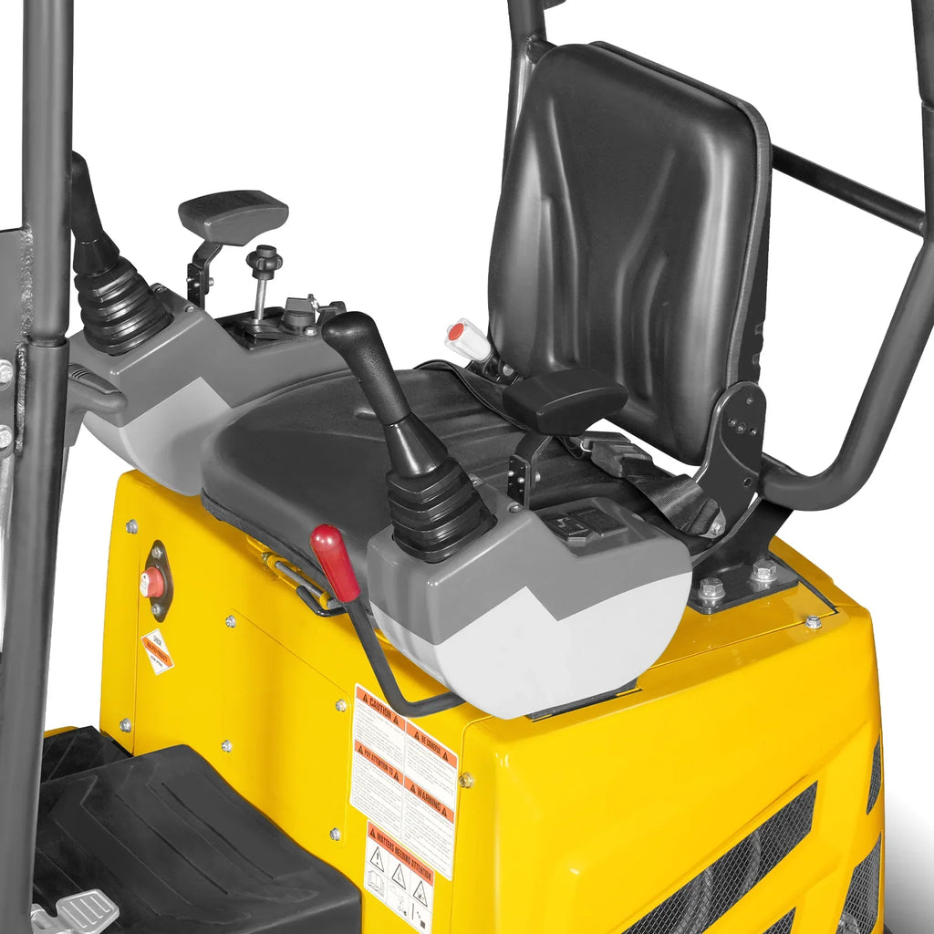 MechMaxx 1 Ton Mini Excavator – 14HP Briggs & Stratton Vanguard Engine, 65.7" Dig Depth, Compact Excavator (MEC10)