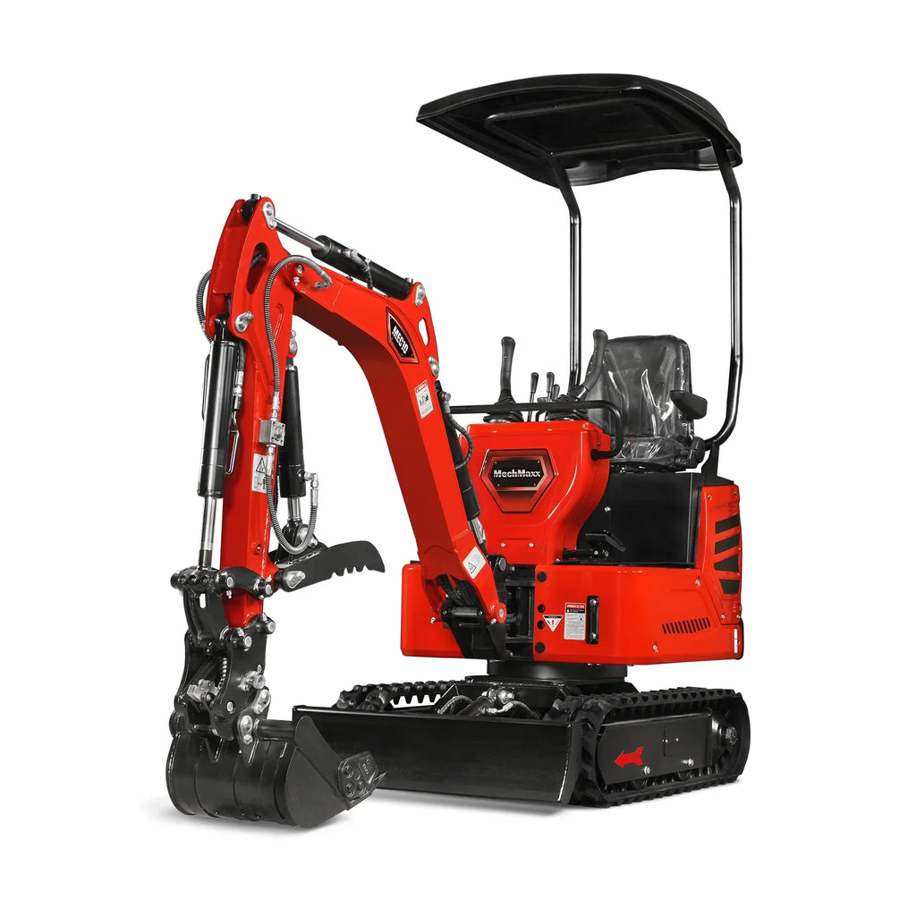 MechMaxx 1 Ton Mini Excavator – Honda GX390 Engine, 65.7" Dig Depth, 2280 lb Compact Mini Excavator (MEC10)