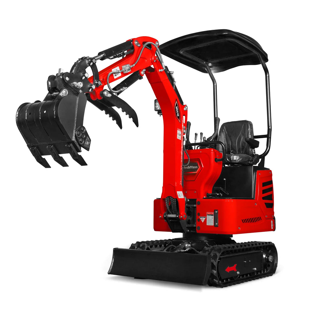 MechMaxx 1 Ton Mini Excavator – Honda GX390 Engine, 65.7" Dig Depth, 2280 lb Compact Mini Excavator (MEC10)