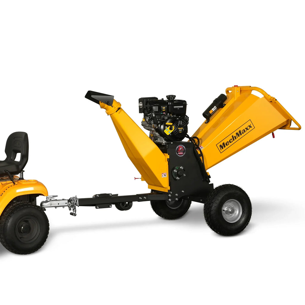 MechMaxx 6 inch E-start B&S VANGUARD 408cc 14hp Gasoline Engine Powered Drum Wood Chipper,   P4206