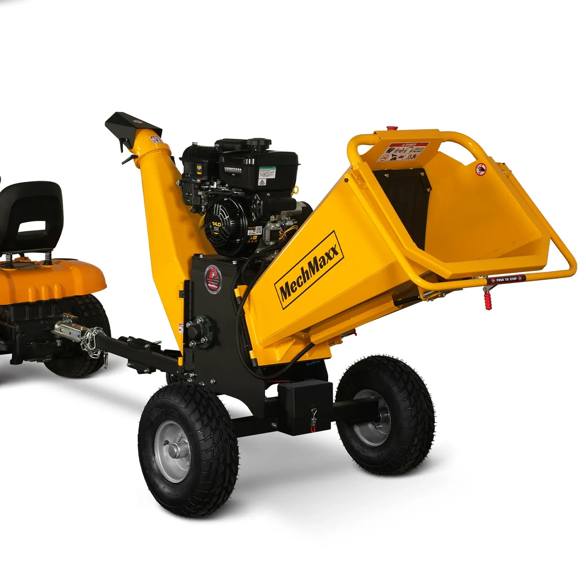 MechMaxx 6 inch E-start B&S VANGUARD 408cc 14hp Gasoline Engine Powered Drum Wood Chipper,   P4206