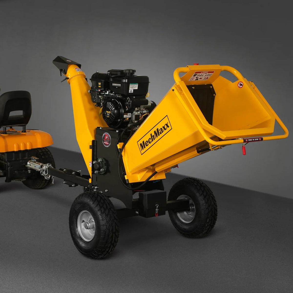 MechMaxx 6 inch E-start B&S VANGUARD 408cc 14hp Gasoline Engine Powered Drum Wood Chipper,   P4206