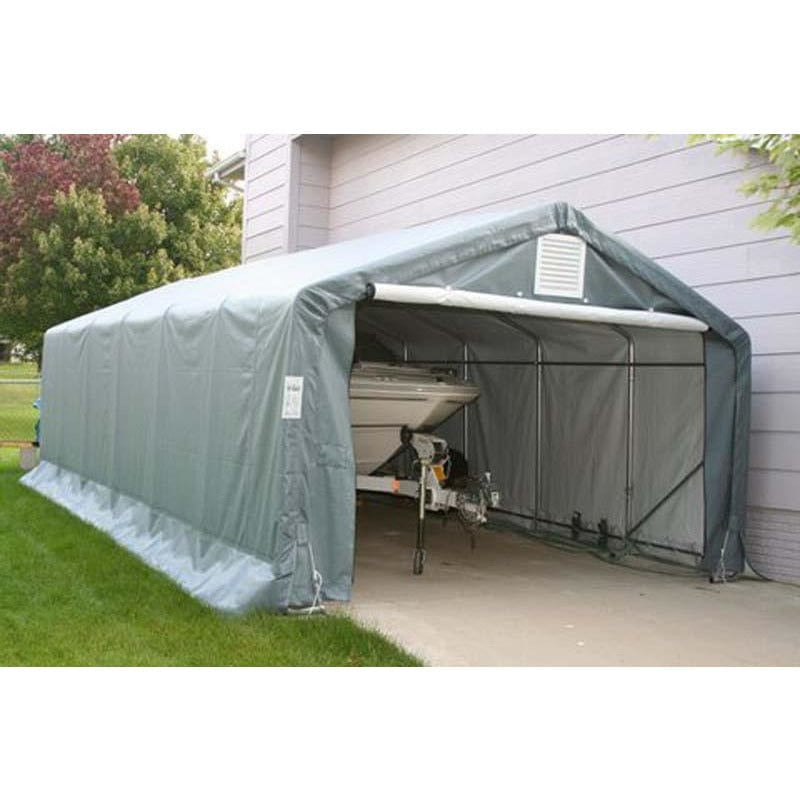 Rhino Shelter Extended Garage (House Style) 12’W x 24’L x 8’H